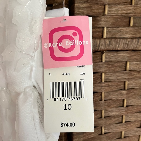 NWT Rare Editions Sleeveless Flower Girl Dress Sizes 10 & 12 - Picture 6 of 9